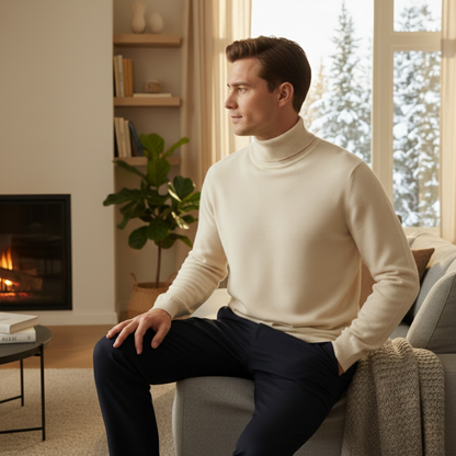 Premium Men's 100% Soft Cashmere Crew Sweater