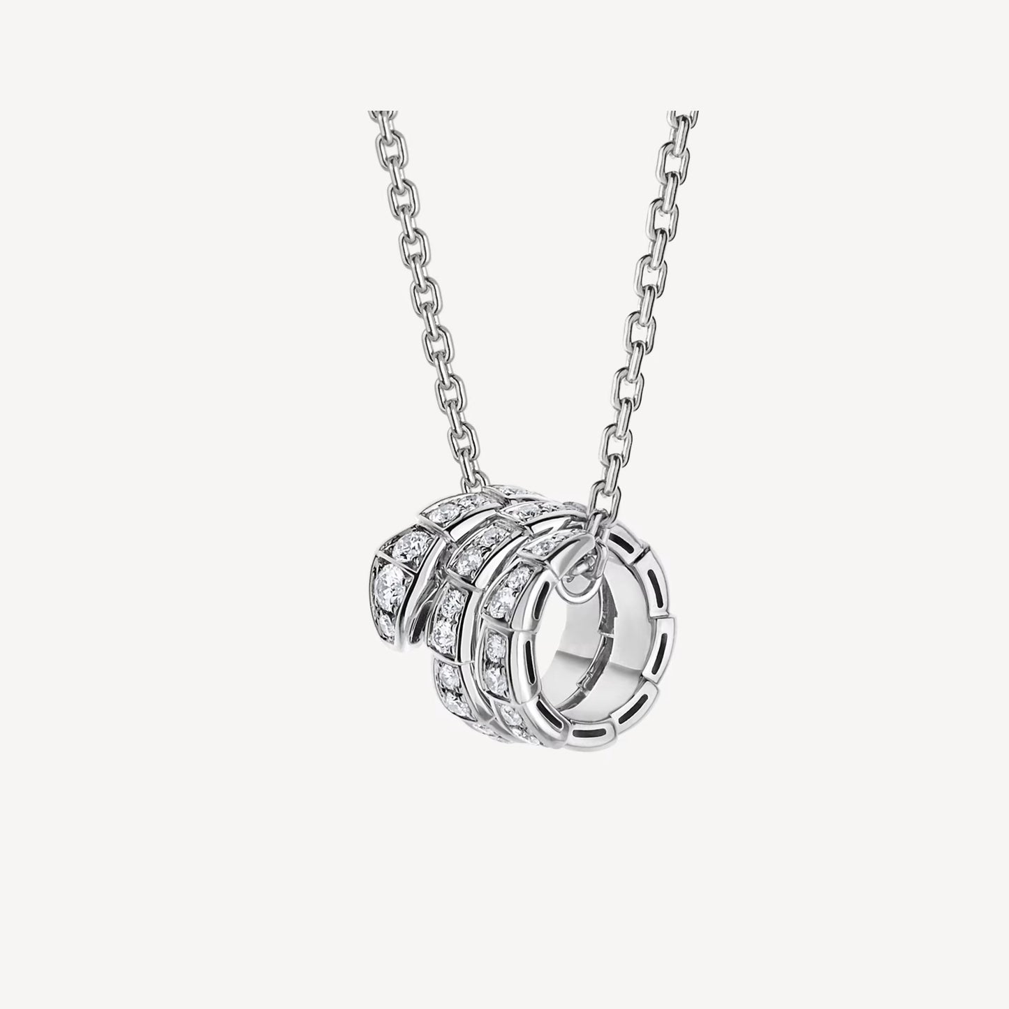 Luxury Silver White Gold Plated Pave Necklace - Pexav