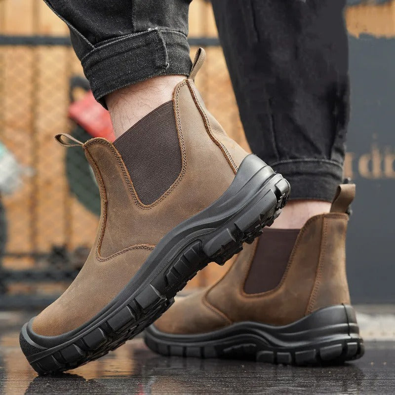 Men's Comfortable Chelsea Boots with Elastic Sides - Nocini