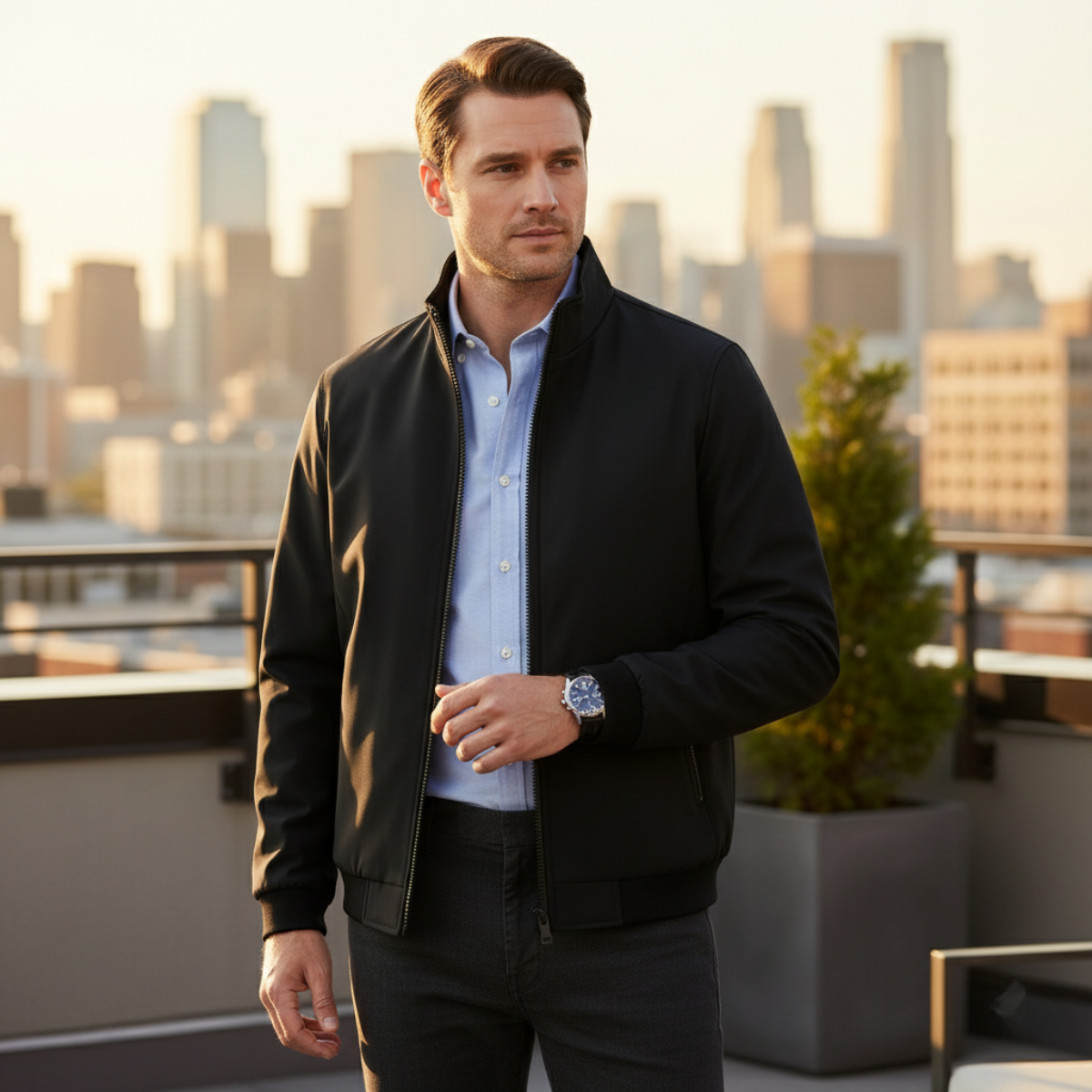 Warm Fleece Lined Mens Winter Jacket