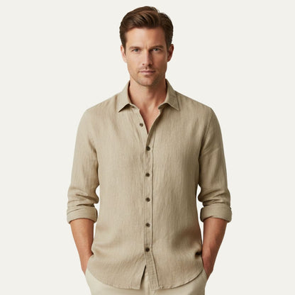 Classic Men's Relaxed Fit Linen Shirt