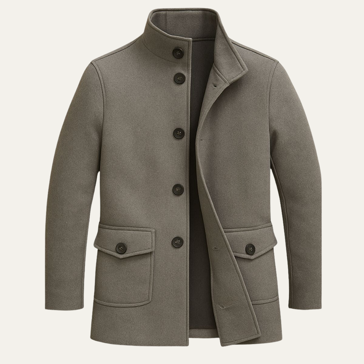 Classic Men's Wool Tailored Coat - Nocini