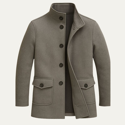 Classic Men's Wool Tailored Coat - Nocini