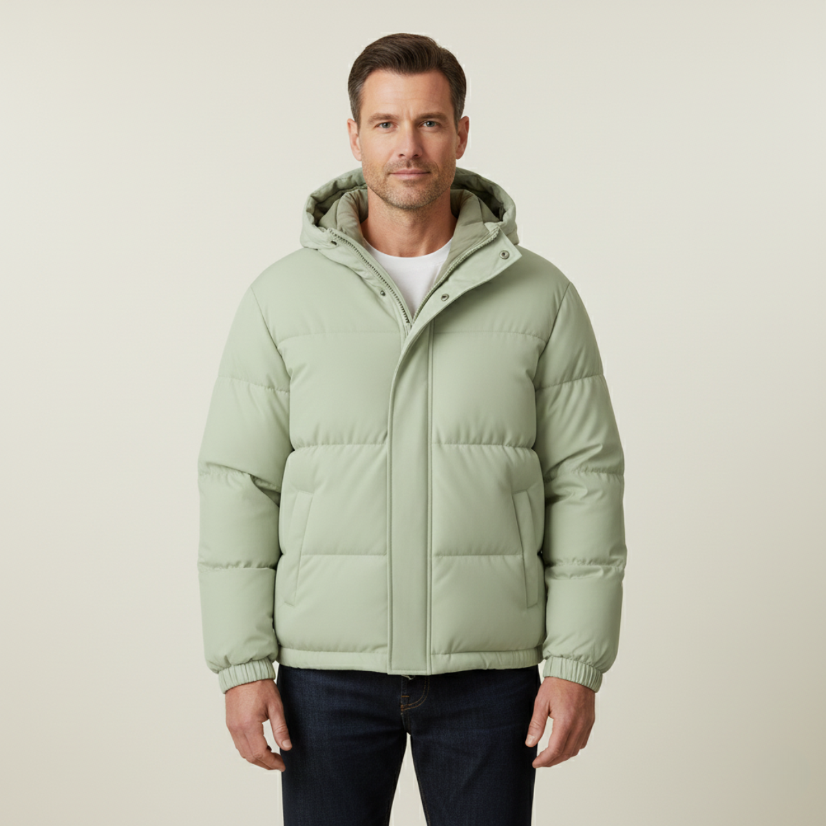 Thermal Insulated Men's Puffer Hooded Winter Coat