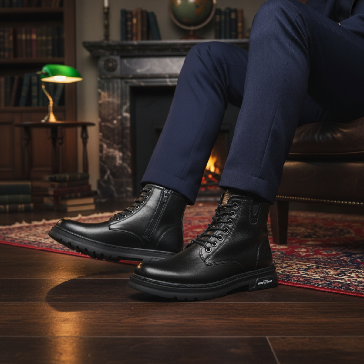 Tough Water Resistant Leather Ankle Boots for Men