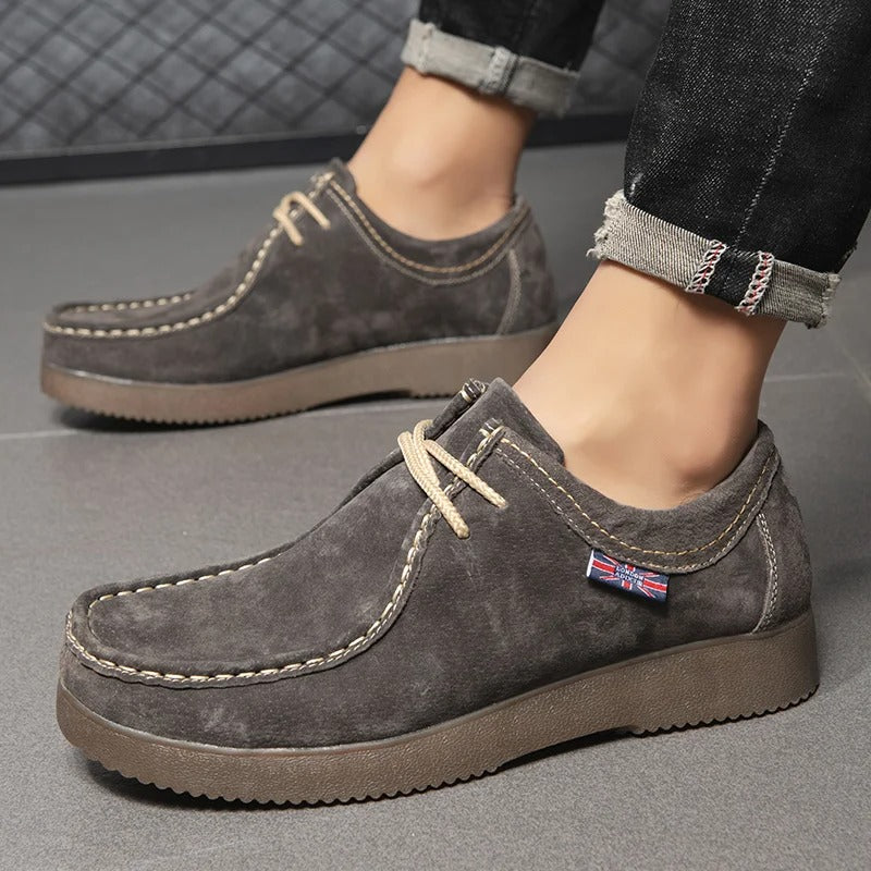 Soft Suede Men's Casual Lace Up Shoes - Nocini