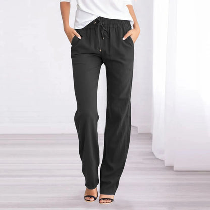 Lightweight Breathable Women's Linen Pants - Olytrend