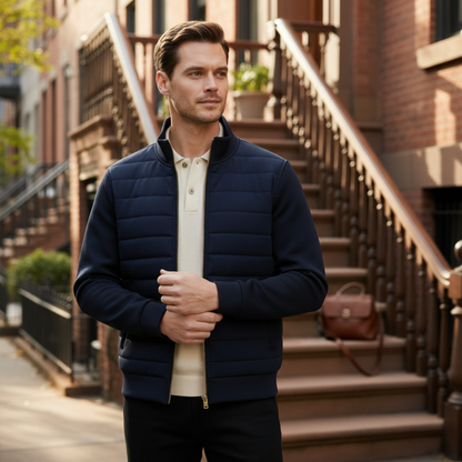 Relaxed Fit Bomber Jacket for Men