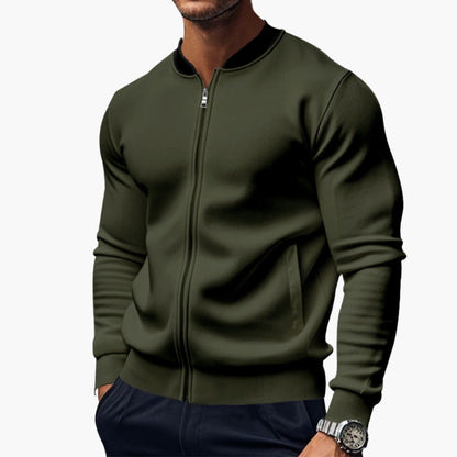 Men's Quilted Zip Up Flight Jacket