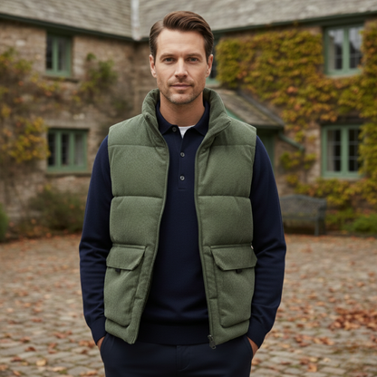 Warm Men's Corduroy Quilted Bodywarmer