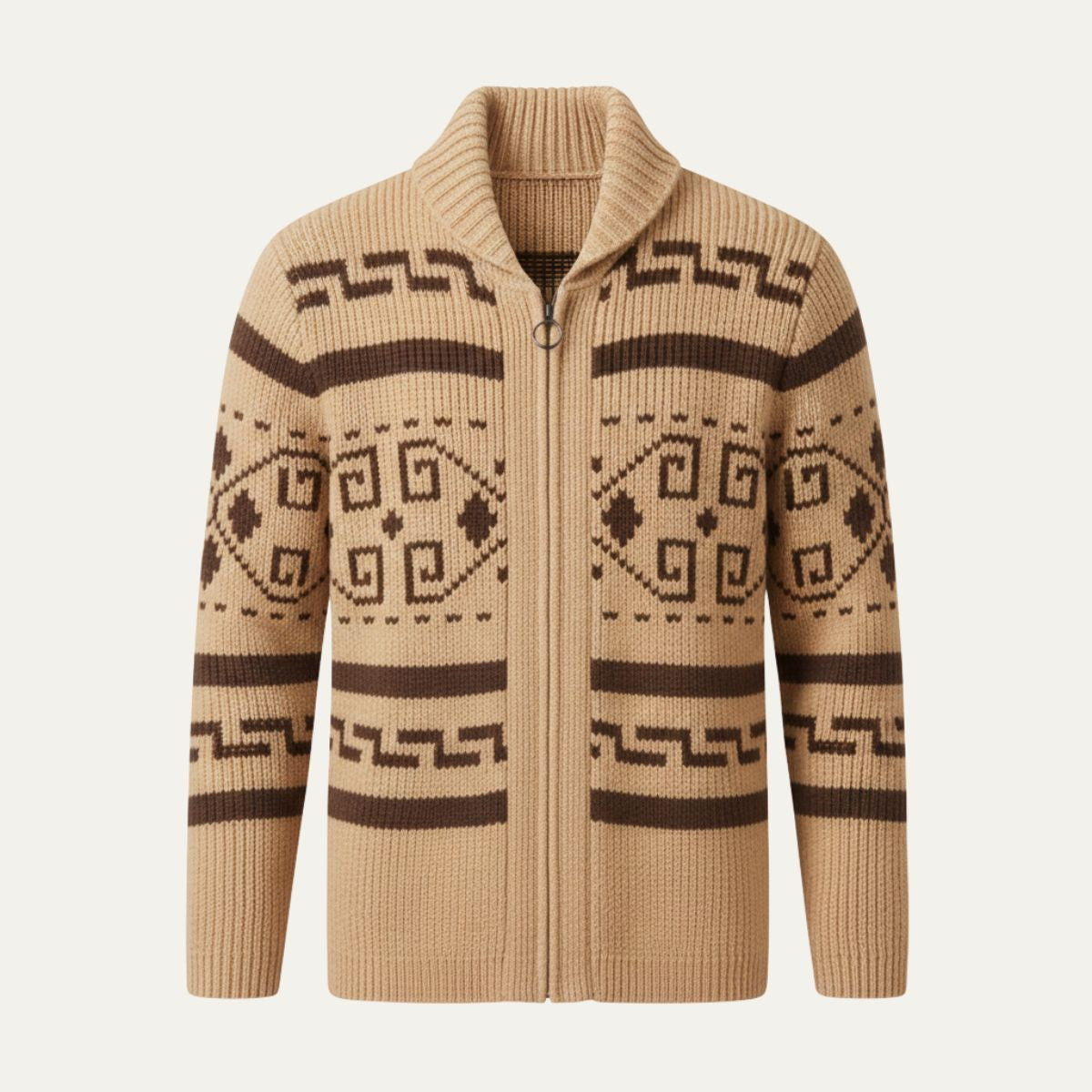 Classic Men's Chunky Knit Winter Cardigan - Nocini