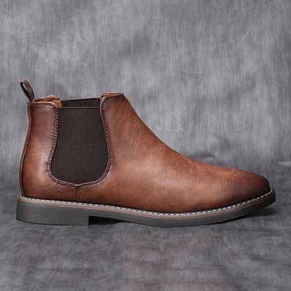 Comfortable Men's Tan Leather Chelsea Boots