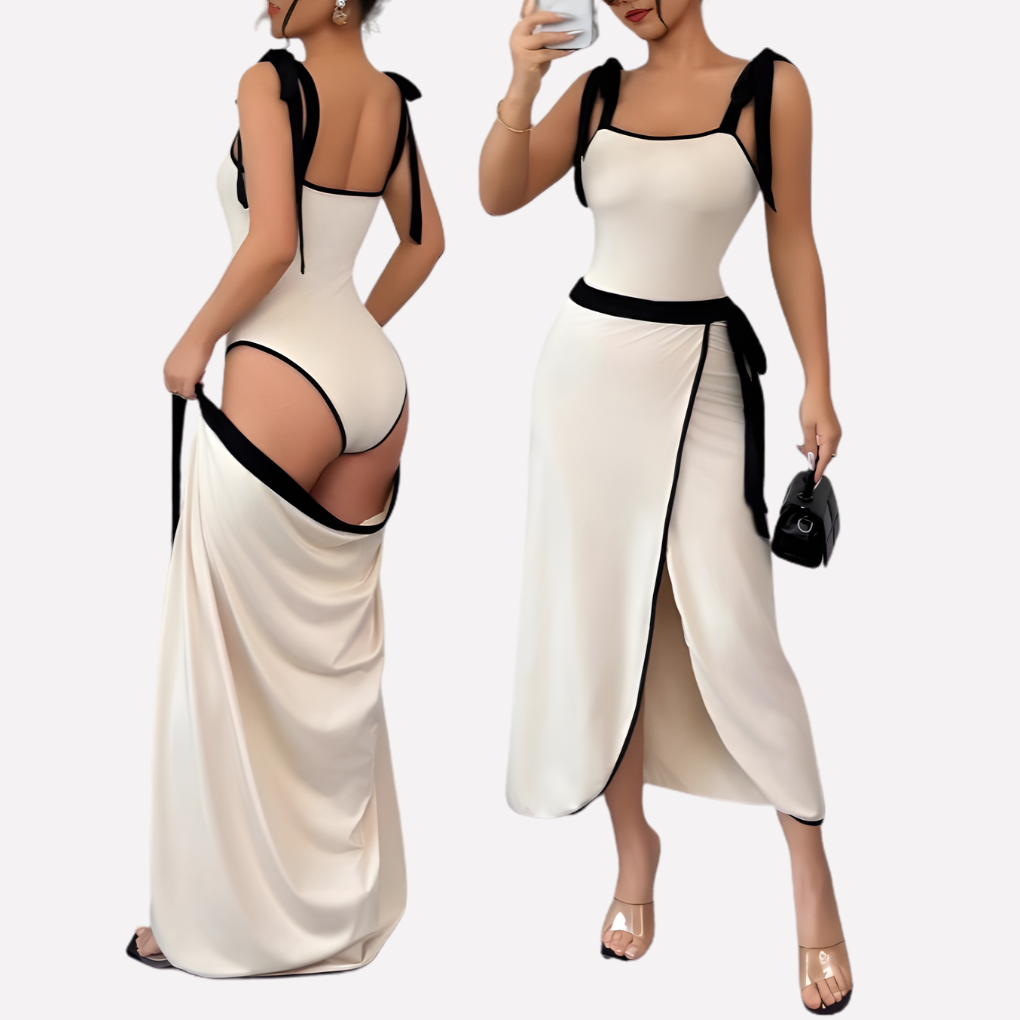 Chic Halter Neck Strappy Jumpsuit - Olytrend