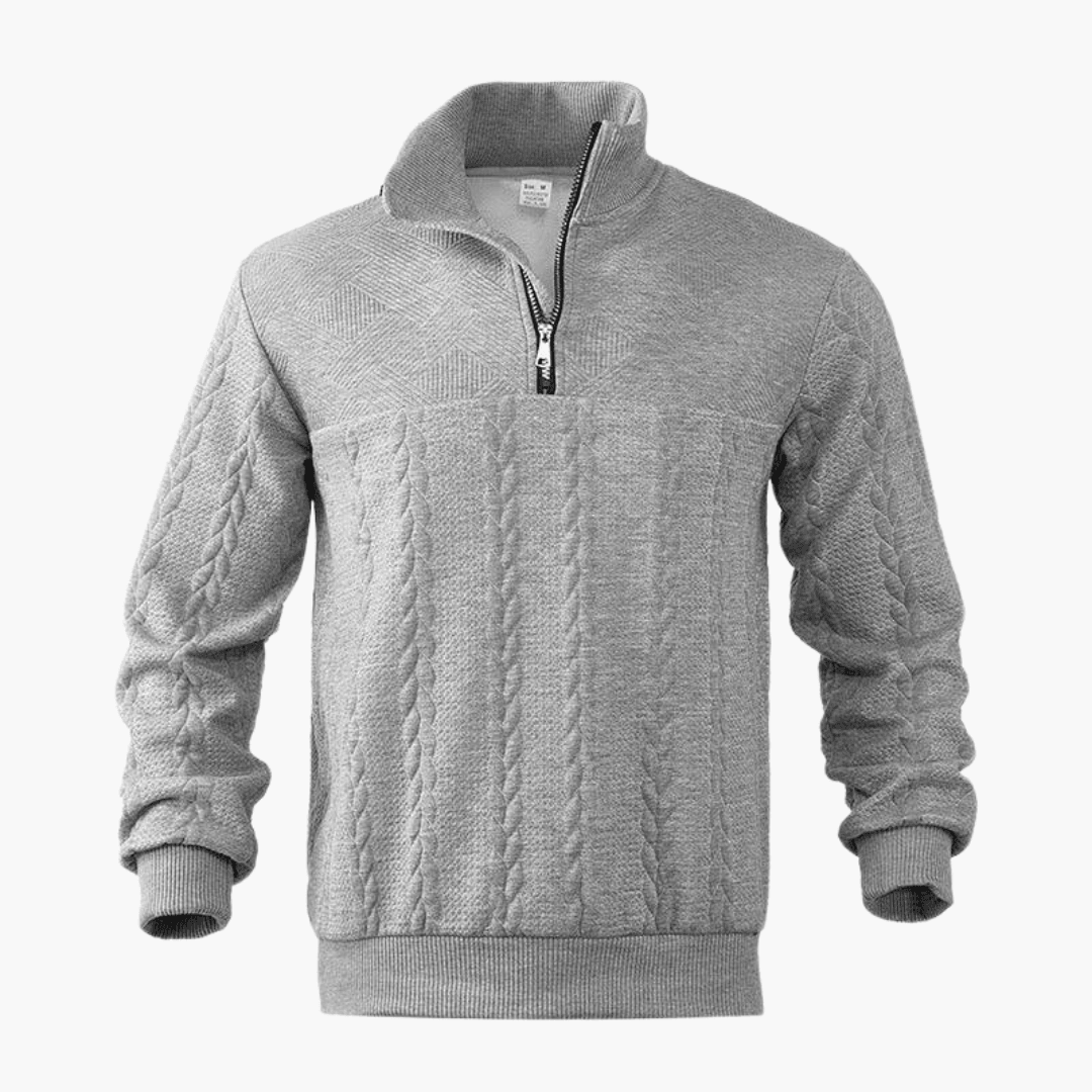 Classic Crew Neck Cable Knit Sweater for Men - Olytrend