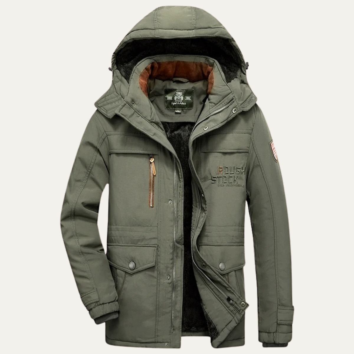 Thermal Men's Insulated Hooded Winter Coat Jacket