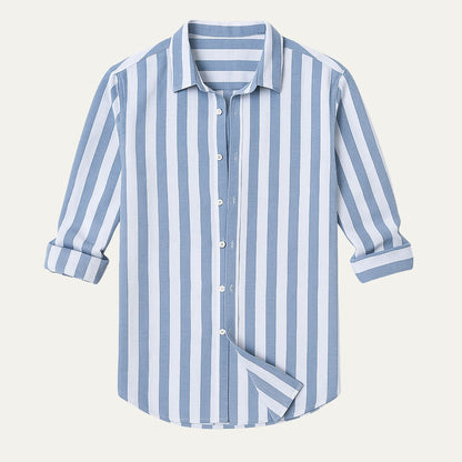 Classic Cotton Stripe Mens Shirt
