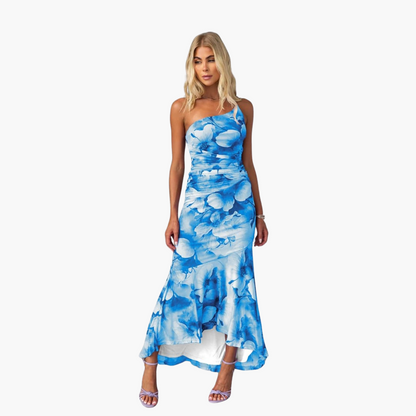 Chic Off Shoulder Floral Summer Dress - Olytrend