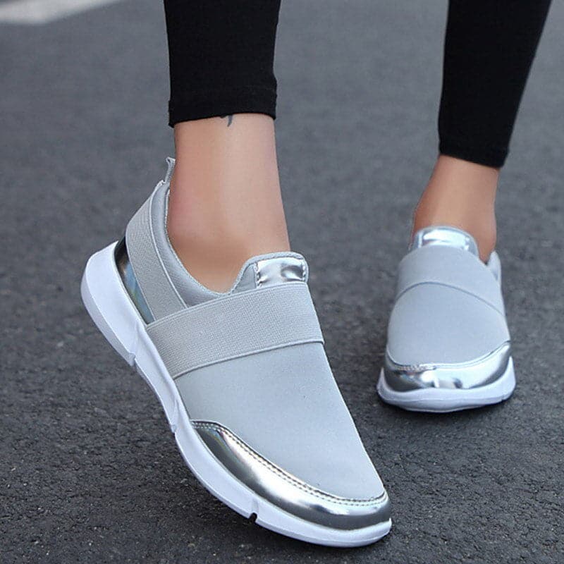 Women's Elastic Sneakers - Soft Rubber Sole - Modern Style - Nocini