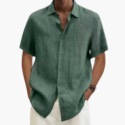 Relaxed Fit Short Sleeve Mens Summer Shirt - Olytrend