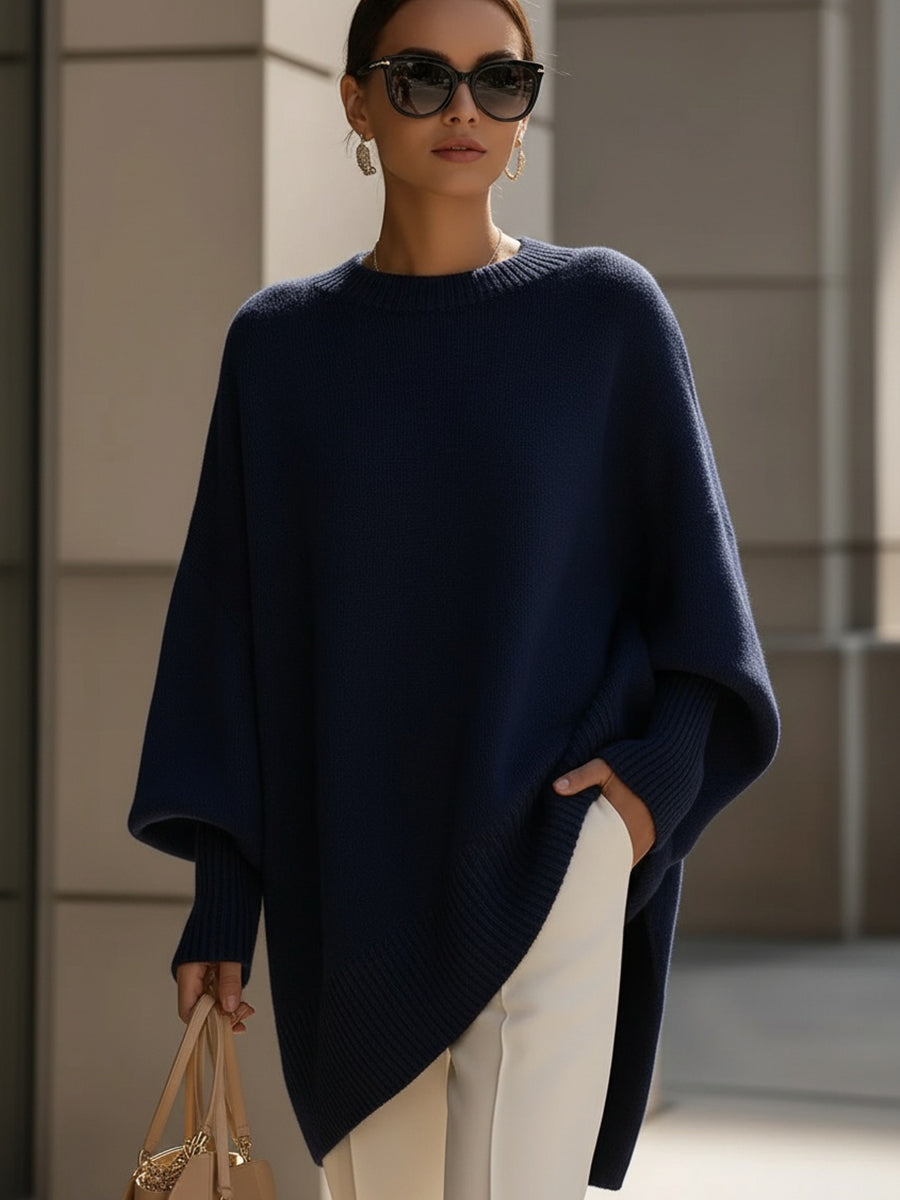Plush Oversized Wool Poncho