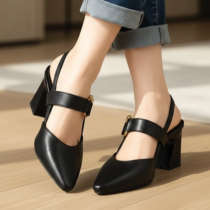 Comfortable Low Block Heel Slingbacks - Nocini