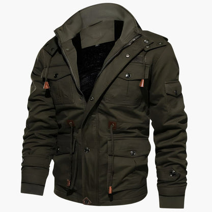Waterproof Zip Up Mens Coat with Extra Pockets