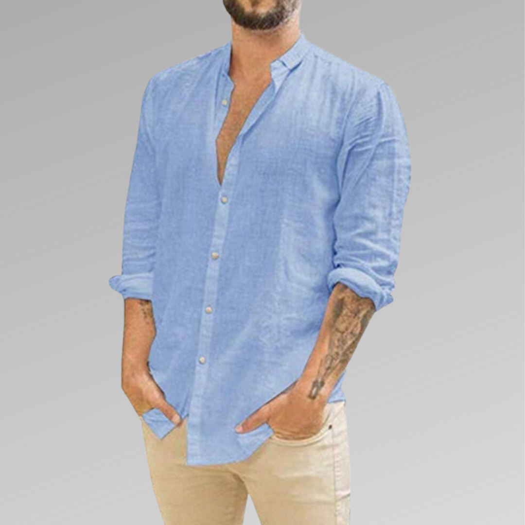 Comfortable Linen Casual Mens Shirt Relaxed Fit - Nocini