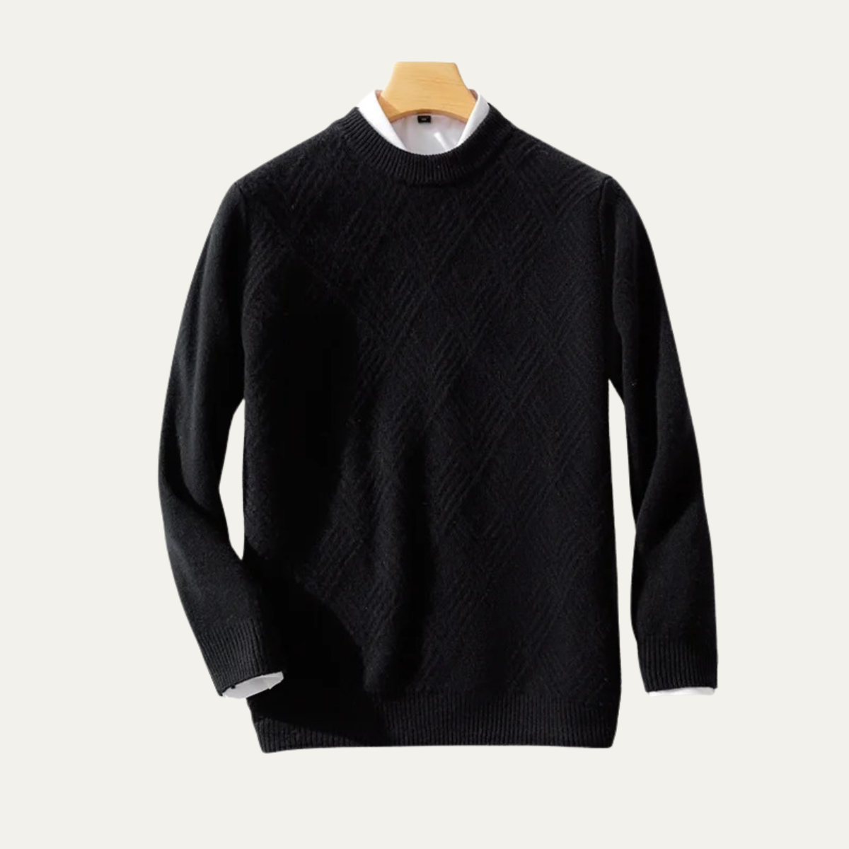 Cozy Mens Thick Cable Knit Wool Sweater