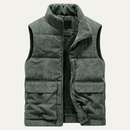 Warm Men's Corduroy Quilted Bodywarmer