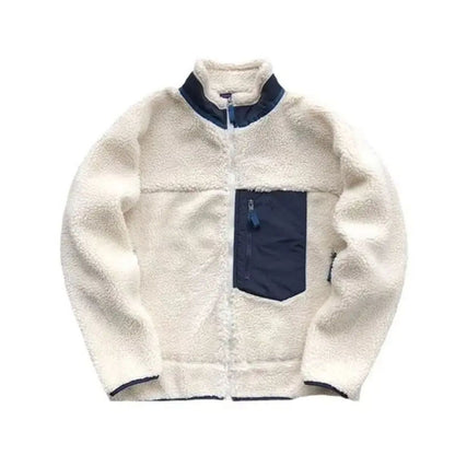 Warm Fleece Lined Mens Wool Coat