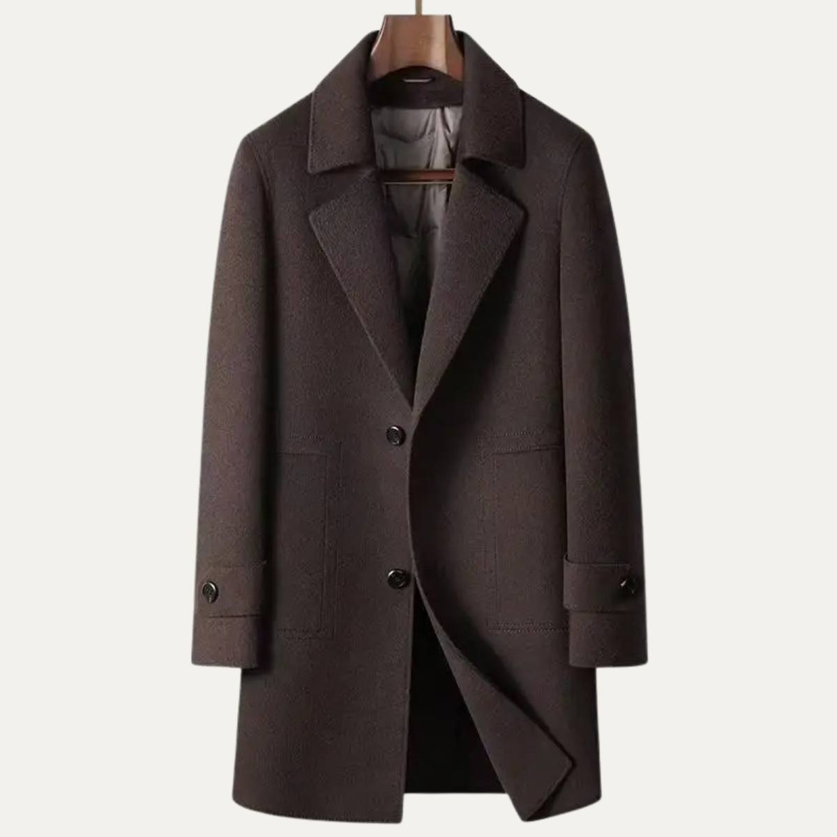 Classic Fit Mens Wool Trench Coat - Nocini
