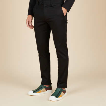 Premium Men's Leather Zip Sneakers