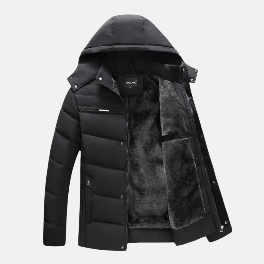 Warm Quilted Puffer Coat | Hooded Casual Fit Jacket - Nocini