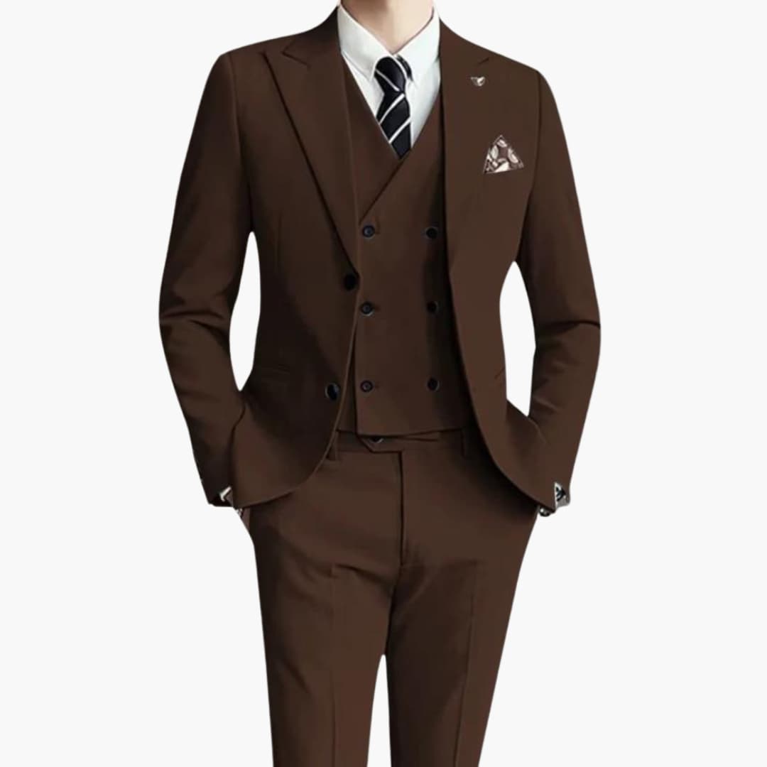 Classic Fit Business Men's 3 Piece Suit