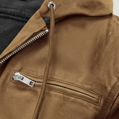 Men's Cozy Fleece Lined Vintage Hoodie Jacket