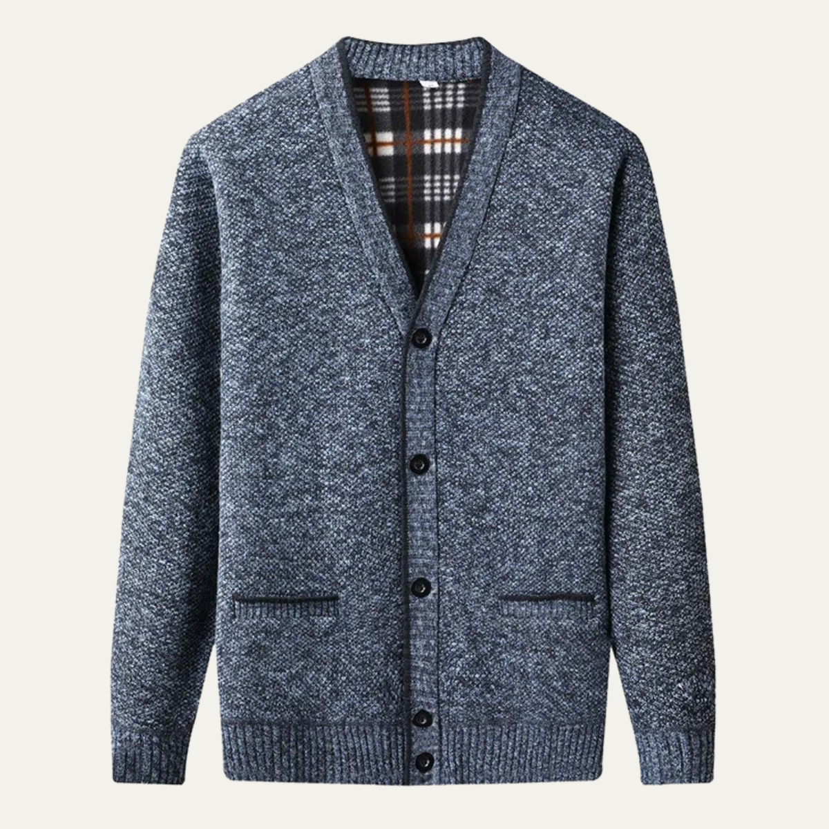 Cozy Men's Open Front Knit Cardigan Sweater - Nocini