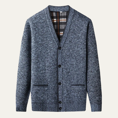 Cozy Men's Open Front Knit Cardigan Sweater - Nocini