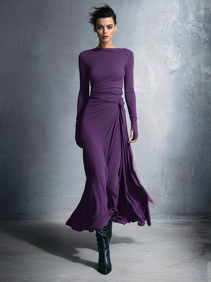 Relaxing Maxi Wrap Dress