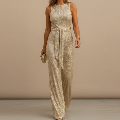 Glittering Sequin Evening Jumpsuit - Nocini