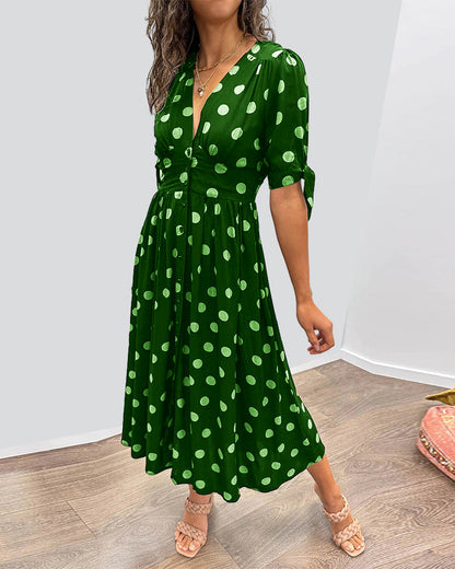 Chic Dot Pattern Women's Dress