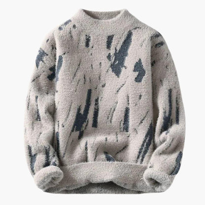 Soft Mens Crew Neck Printed Sweater