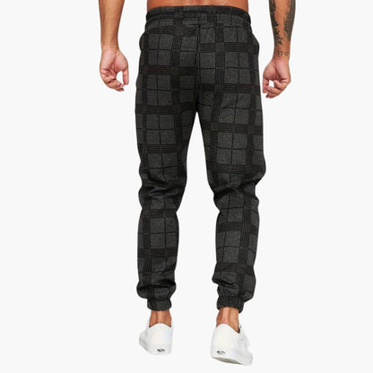 Comfortable Checkered Elastic Waist Pants