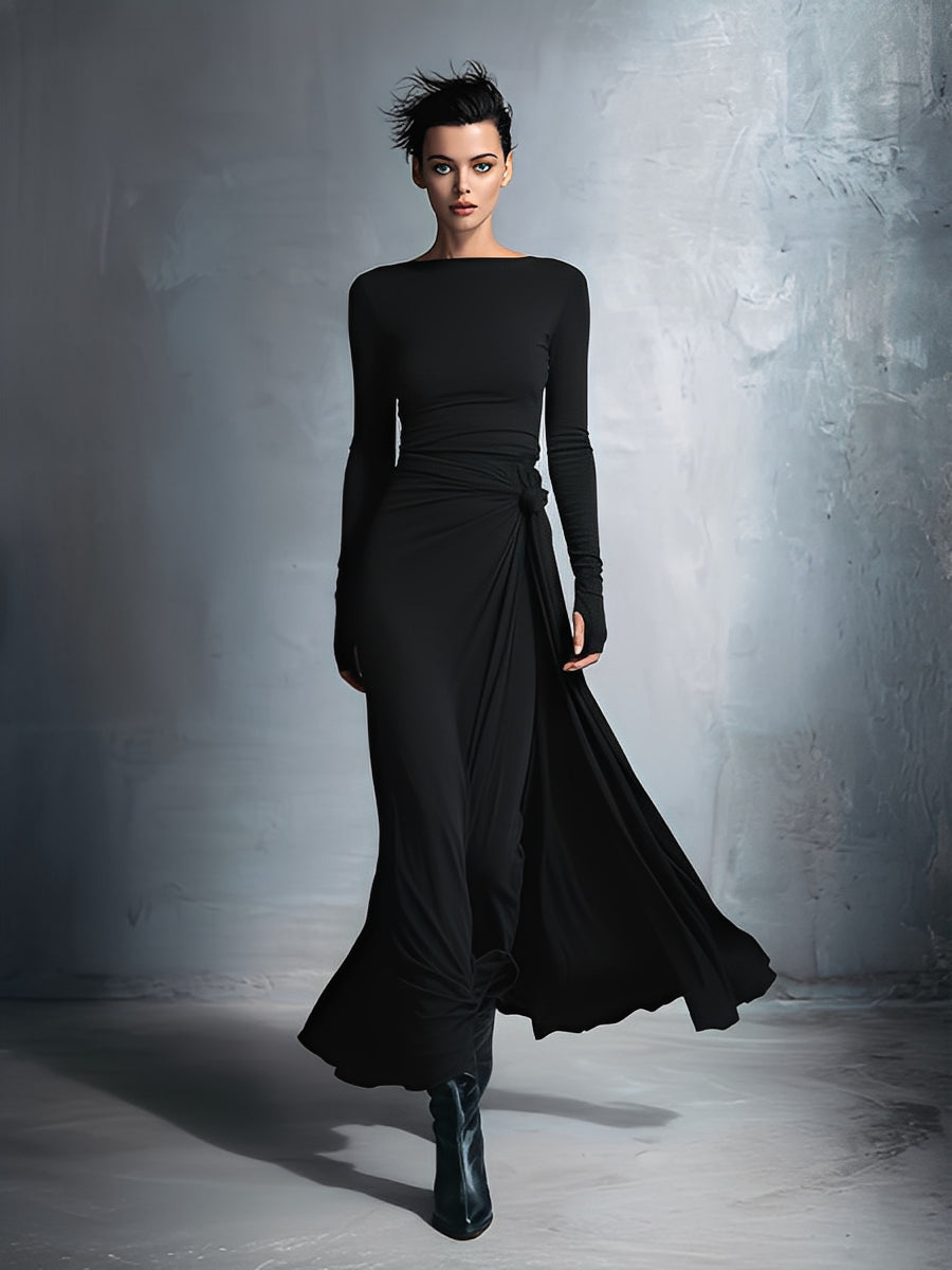 Relaxing Maxi Wrap Dress