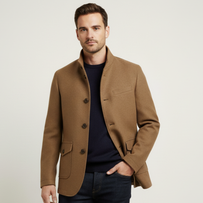 Classic Men's Wool Tailored Coat