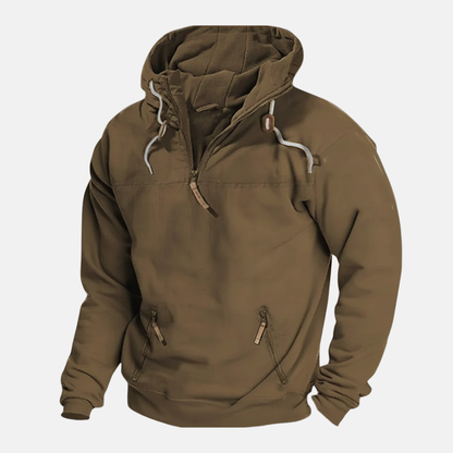 Casual Fit Zip Up Hooded Sweatshirt
