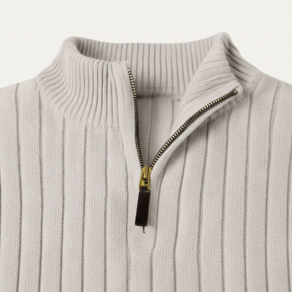 Classic Quarter Zip Men's Sweater - Rich Style