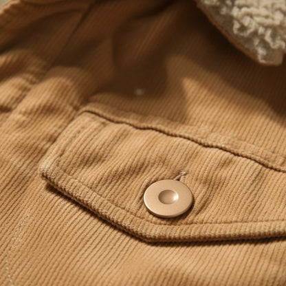 Rugged Men's Corduroy Insulated Parka Coat