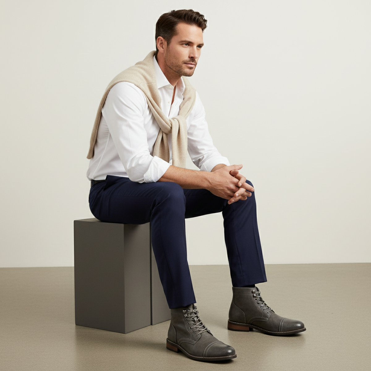 Tough Leather Men's Ankle Boots
