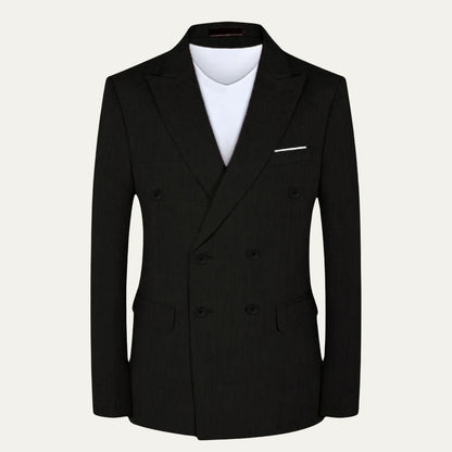 Slim Fit Men's Navy Blue Blazer Suit Jacket - Nocini