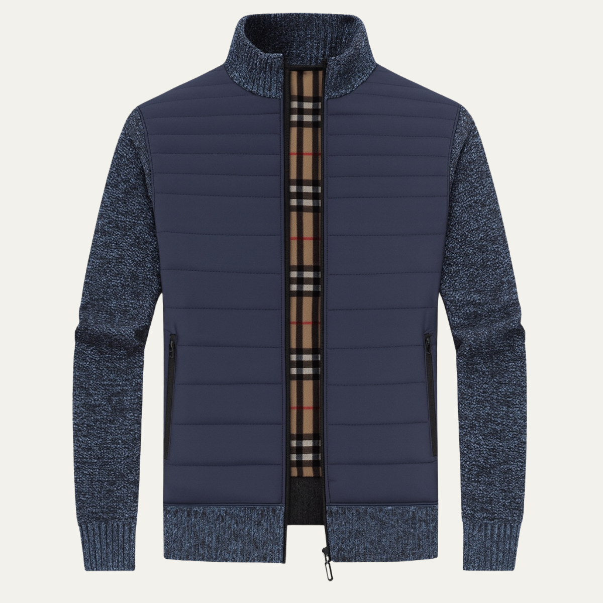 Warm Men's Padded Zipper Winter Jacket - Nocini